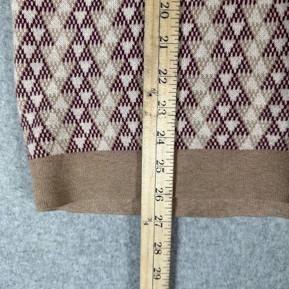 Marine Layer Men’s Size Medium Bryson Zip Sweater Polo Tan Short Sleeve - Picture 4 of 7